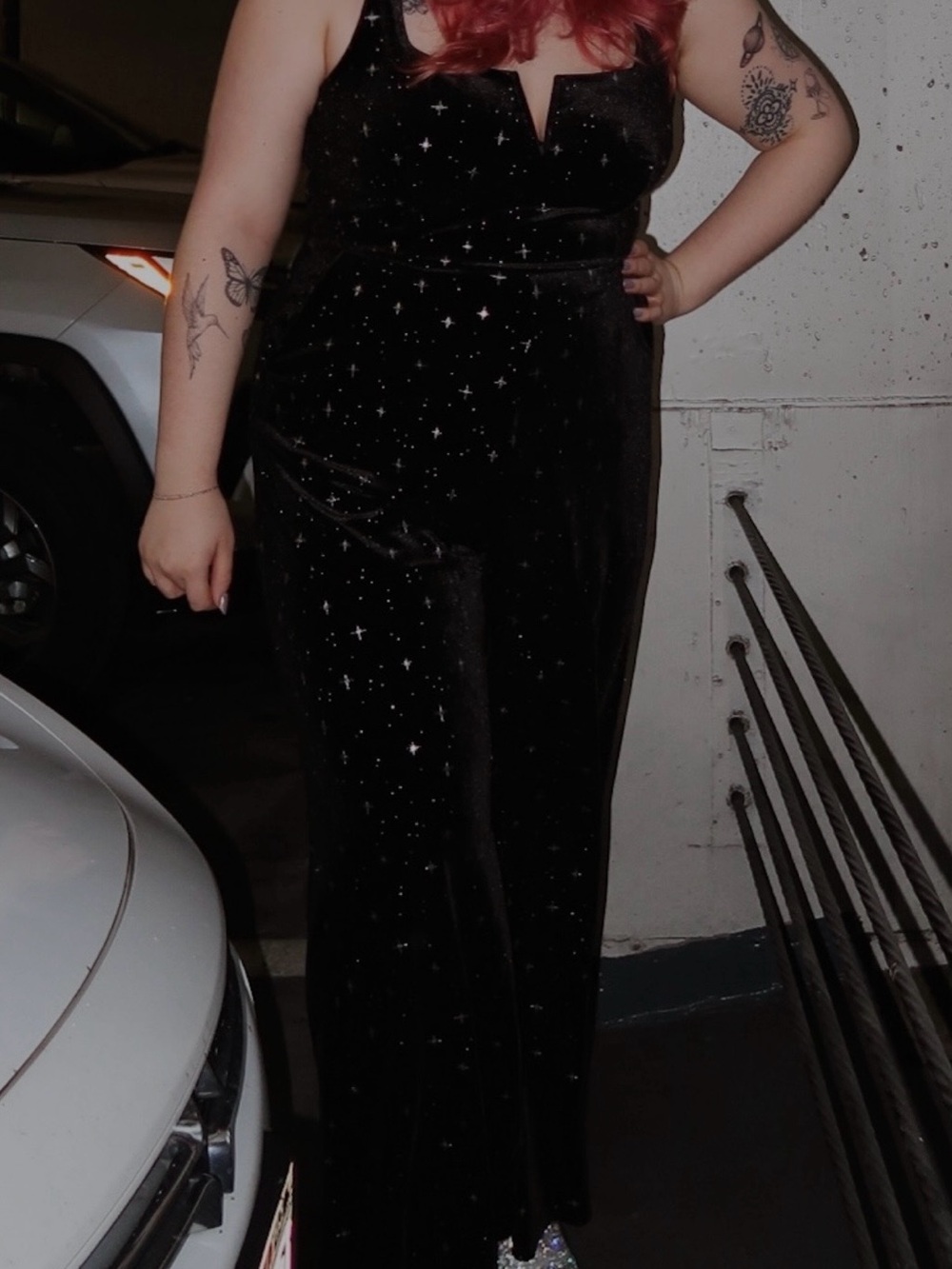 CIDER Star Velvet Jumpsuit